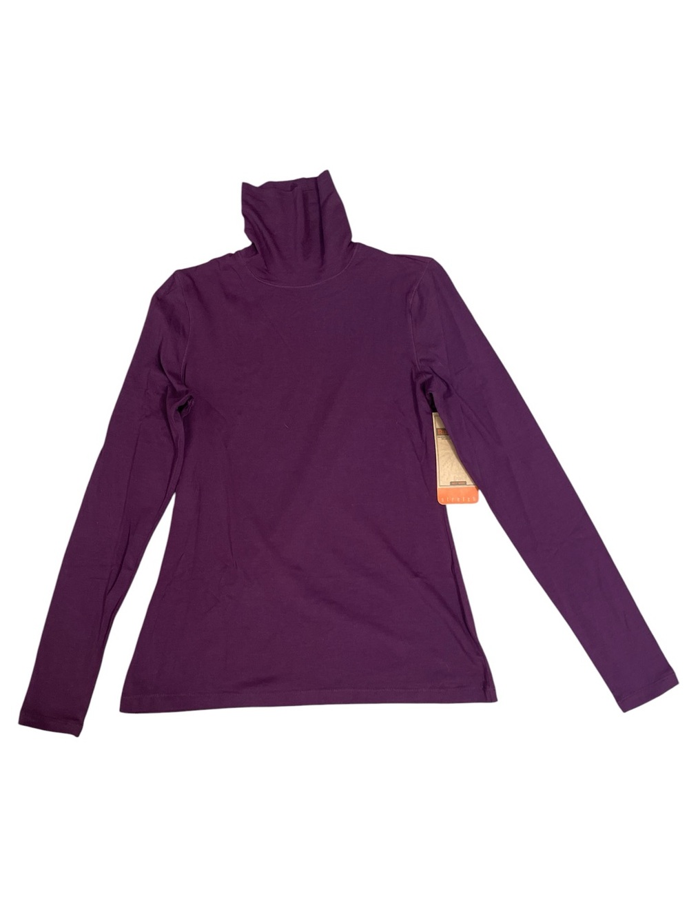 Ruff Hewn Plum Stretch Knit Turtleneck Long Sleeve Layering Top